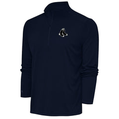 Boston Red Sox Antigua Metallic Tribute Quarter-Zip Top Navy