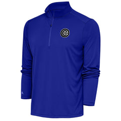 Chicago Cubs Antigua Metallic Tribute Quarter-Zip Top Royal