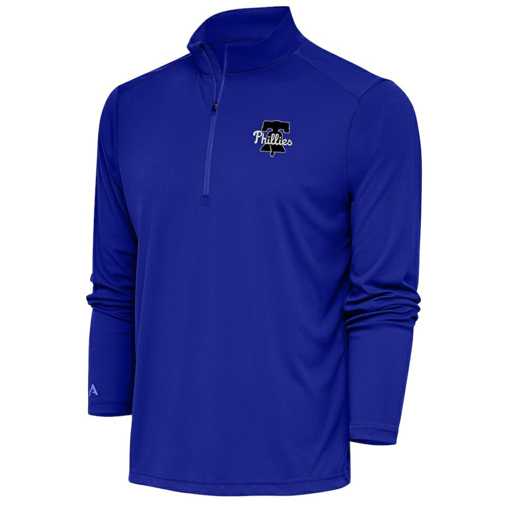 Philadelphia Phillies Antigua Metallic Tribute Quarter-Zip Top Royal