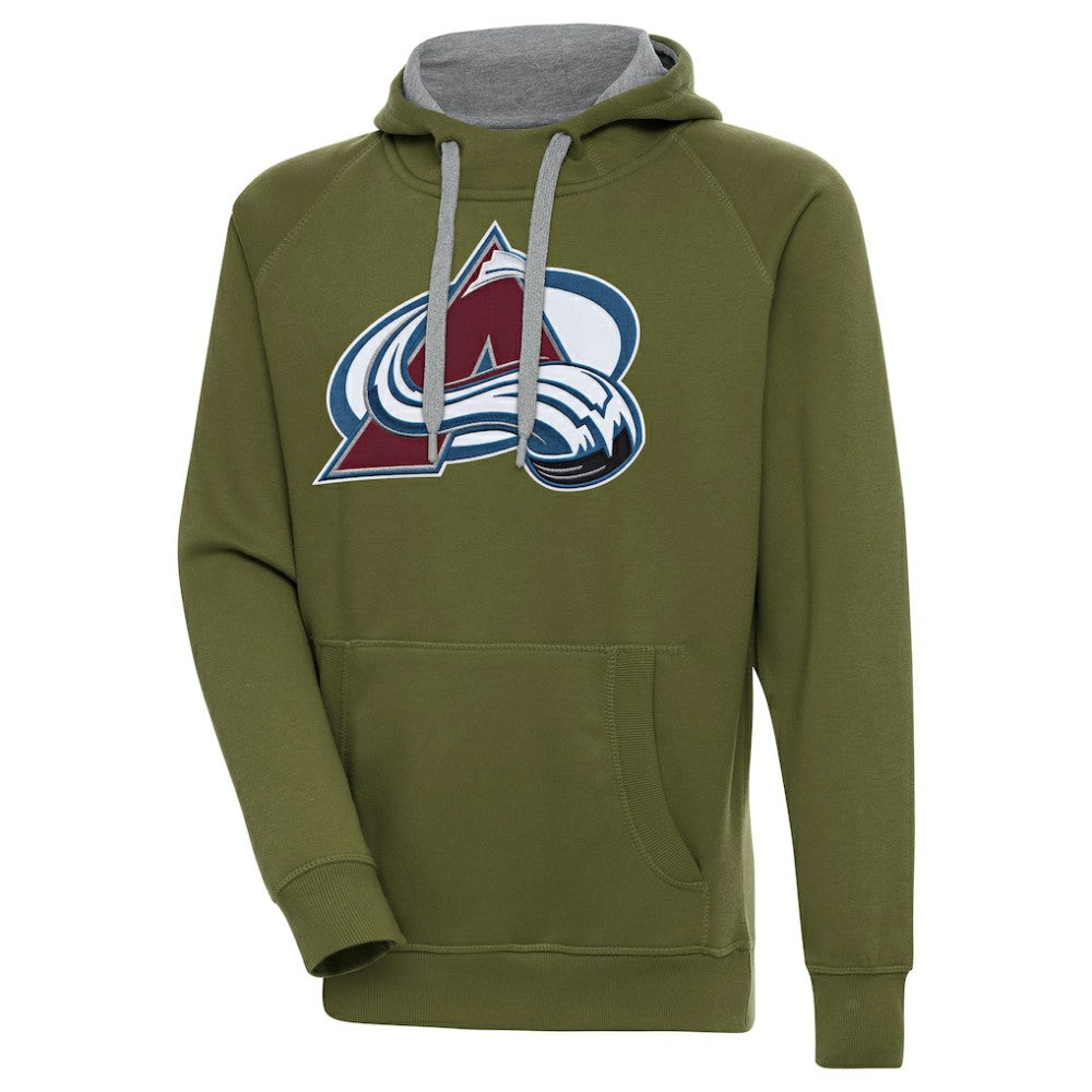 Colorado Avalanche Antigua Victory Pullover Hoodie Olive