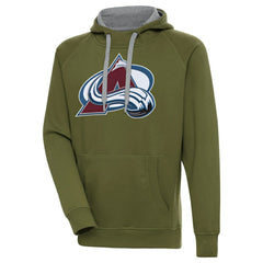 Colorado Avalanche Antigua Victory Pullover Hoodie Olive