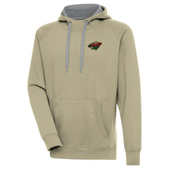 Minnesota Wild Antigua Victory Pullover Hoodie Khaki