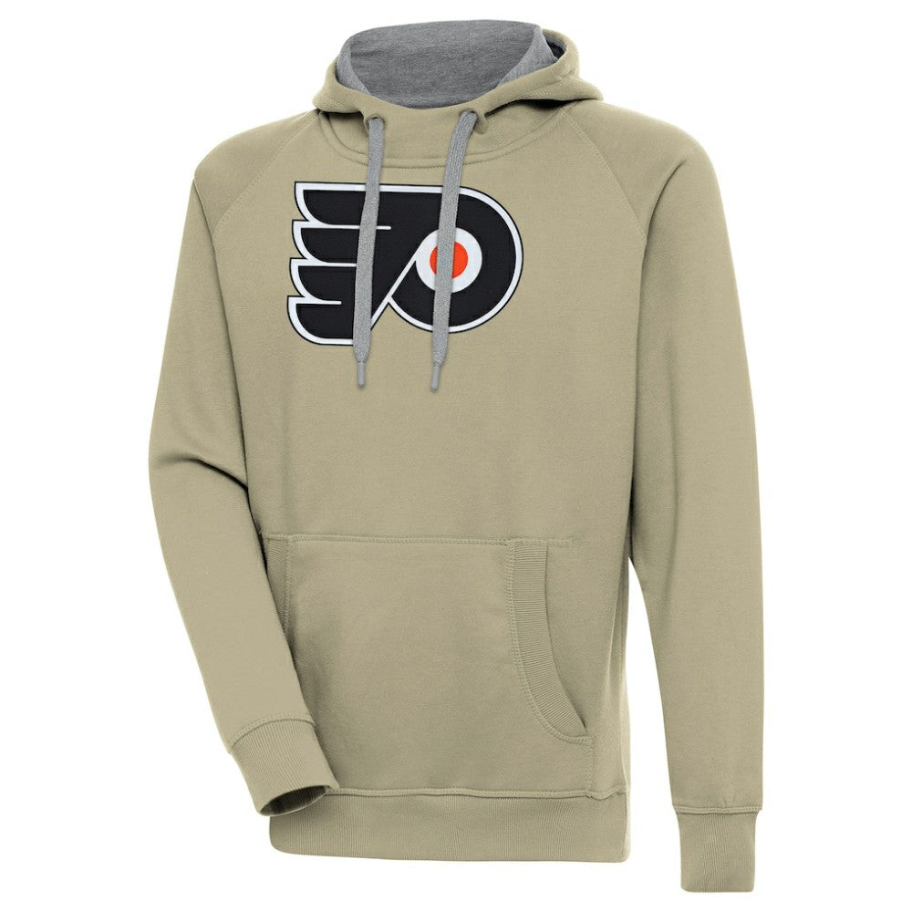 Philadelphia Flyers Antigua Victory Pullover Hoodie Khaki
