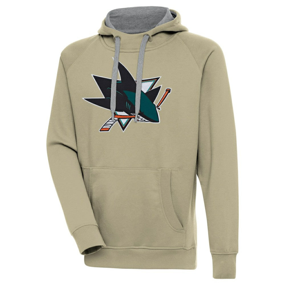 San Jose Sharks Antigua Victory Pullover Hoodie Khaki