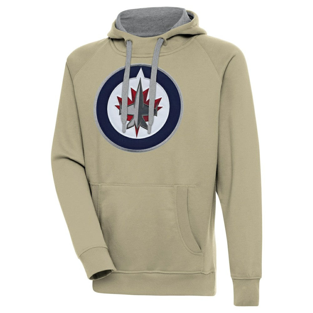 Winnipeg Jets Antigua Victory Pullover Hoodie Khaki