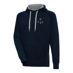 Boston Red Sox Antigua Metallic Victory Pullover Hoodie Navy