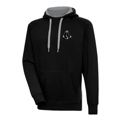 Boston Red Sox Antigua Metallic Victory Pullover Hoodie Black