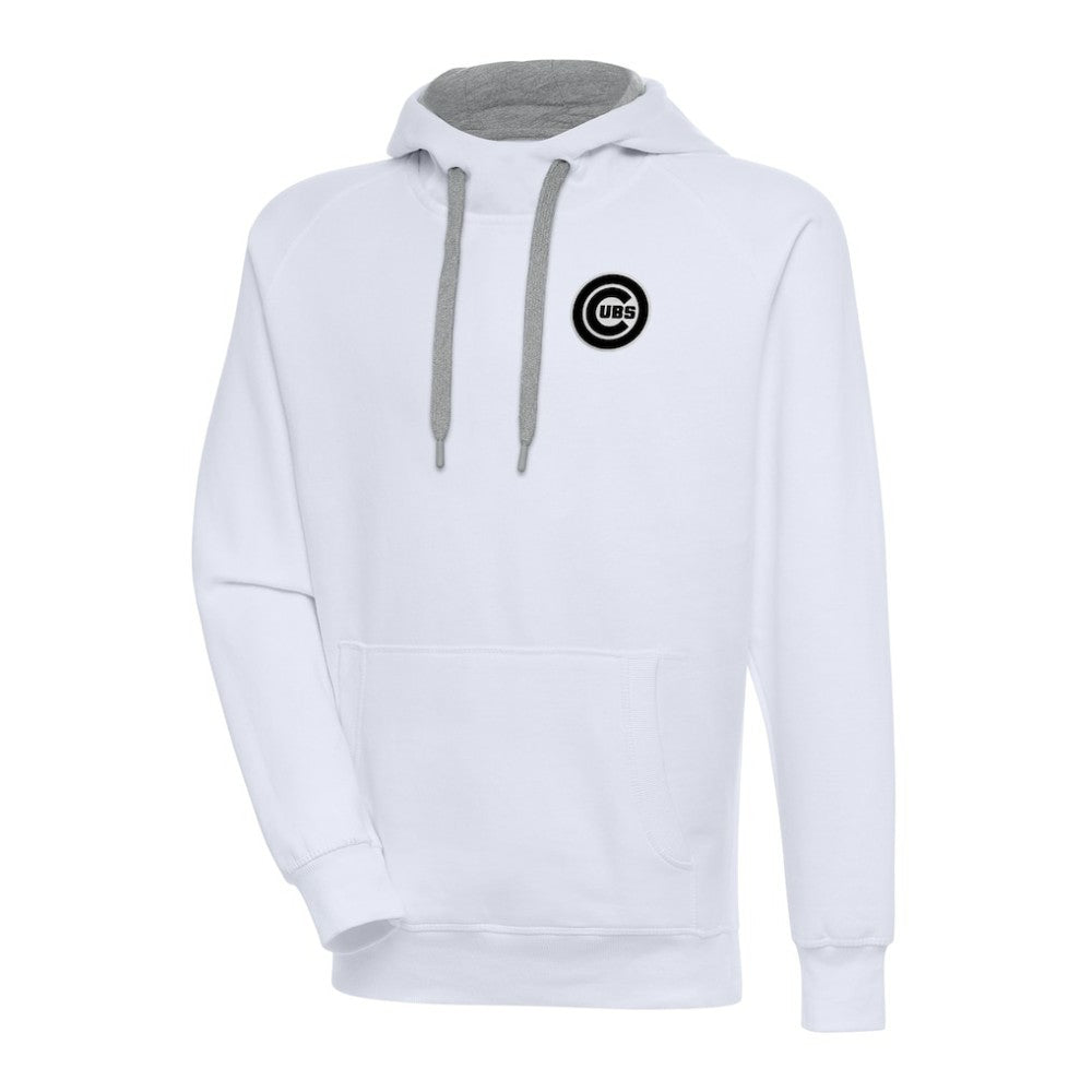 Chicago Cubs Antigua Metallic Victory Pullover Hoodie White