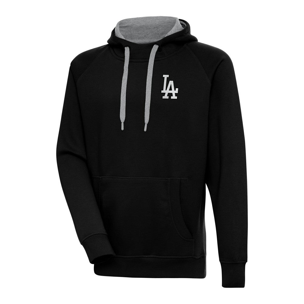 Los Angeles Dodgers Antigua Metallic Victory Pullover Hoodie Black