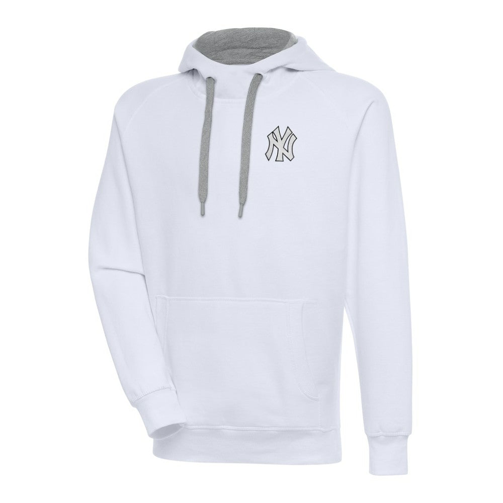 New York Yankees Antigua Metallic Victory Pullover Hoodie White