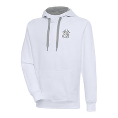 New York Yankees Antigua Metallic Victory Pullover Hoodie White