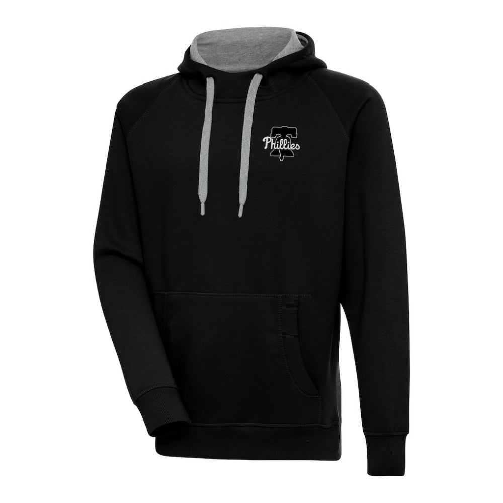 Philadelphia Phillies Antigua Metallic Victory Pullover Hoodie Black