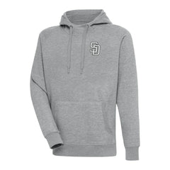 San Diego Padres Antigua Metallic Victory Pullover Hoodie Heather Gray