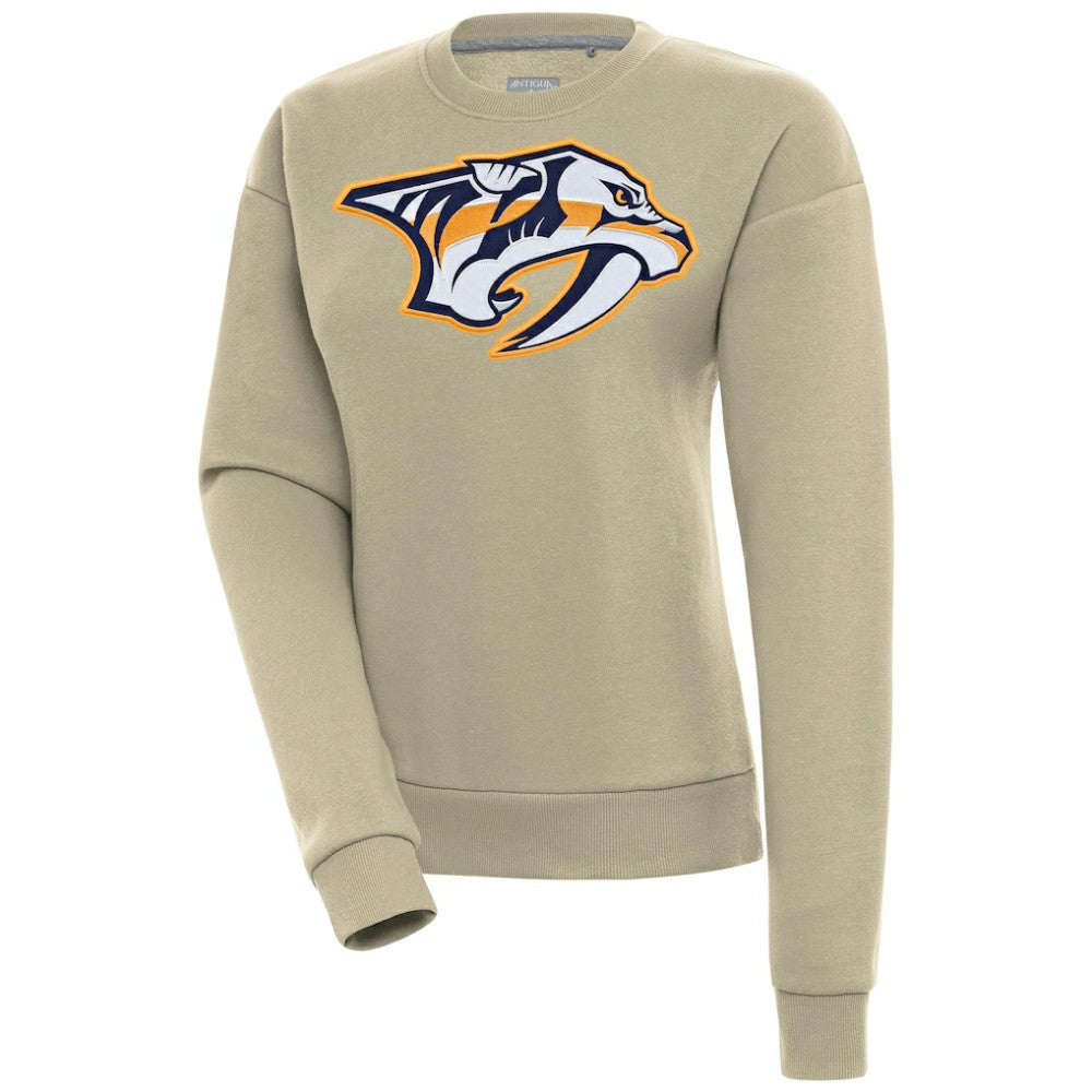 Nashville Predators Antigua Women's Victory Pullover Sweatshirt Khaki