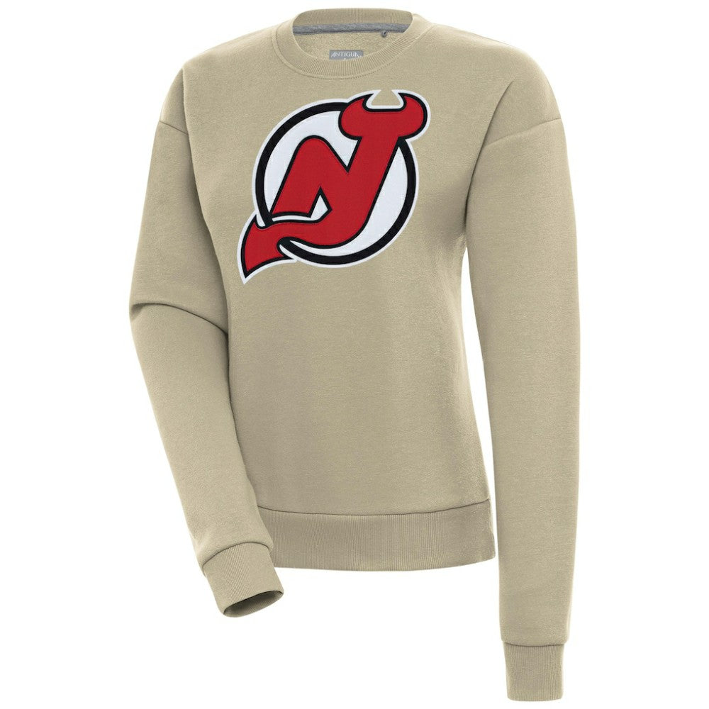 New Jersey Devils Antigua Women's Victory Pullover Sweatshirt Khaki