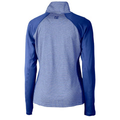 Chicago Cubs Cutter & Buck Women's DryTec Forge Tonal Stripe Half-Zip Top Royal