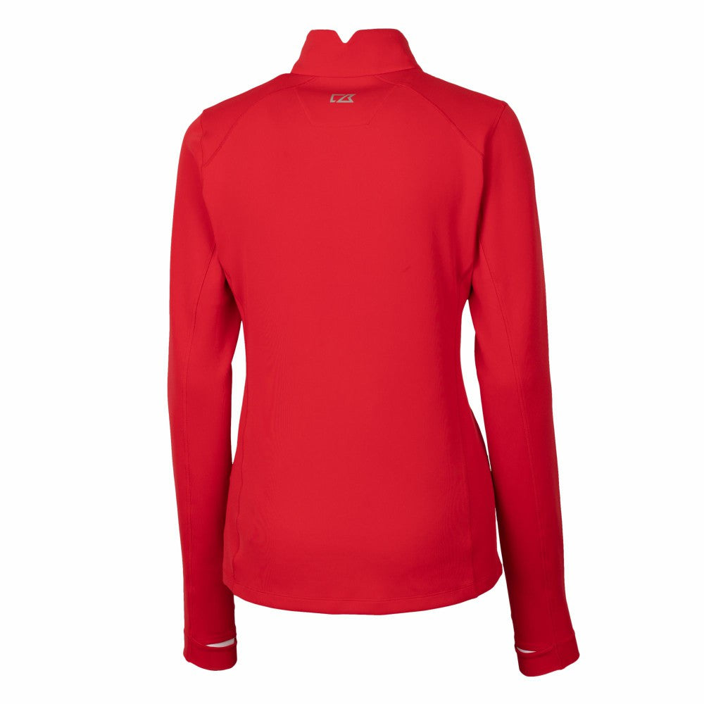 Cleveland Guardians Cutter & Buck Women's DryTec Traverse Stretch Quarter-Zip Pullover Top Red