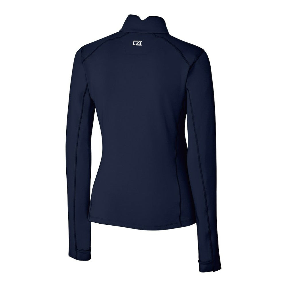 Philadelphia Phillies Cutter & Buck Women's DryTec Traverse Stretch Quarter-Zip Pullover Top Navy