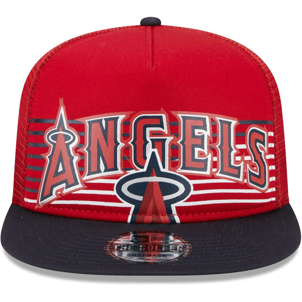 Los Angeles Angels Speed Golfer Trucker Snapback Hat Red | New Era