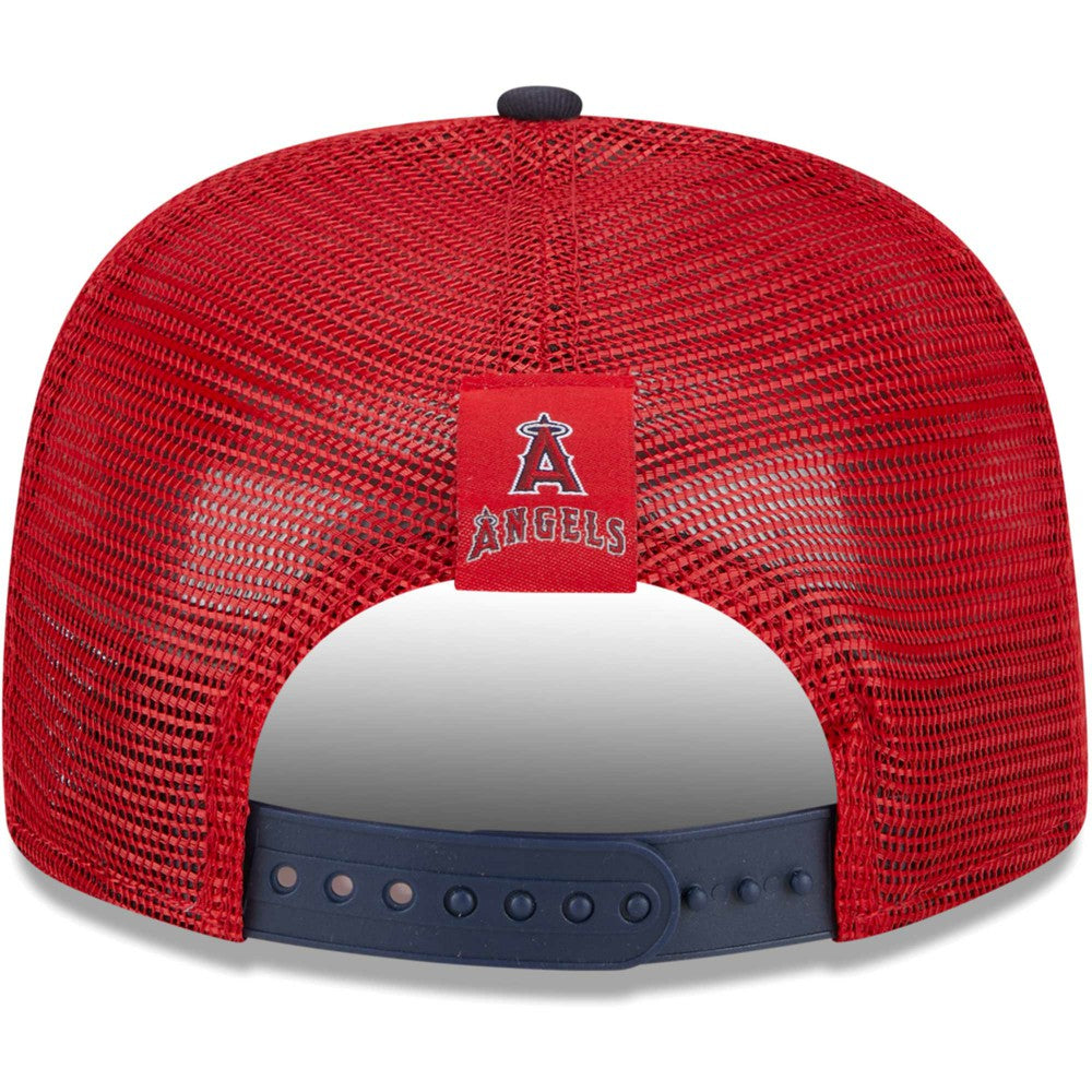 Los Angeles Angels Speed Golfer Trucker Snapback Hat Red | New Era