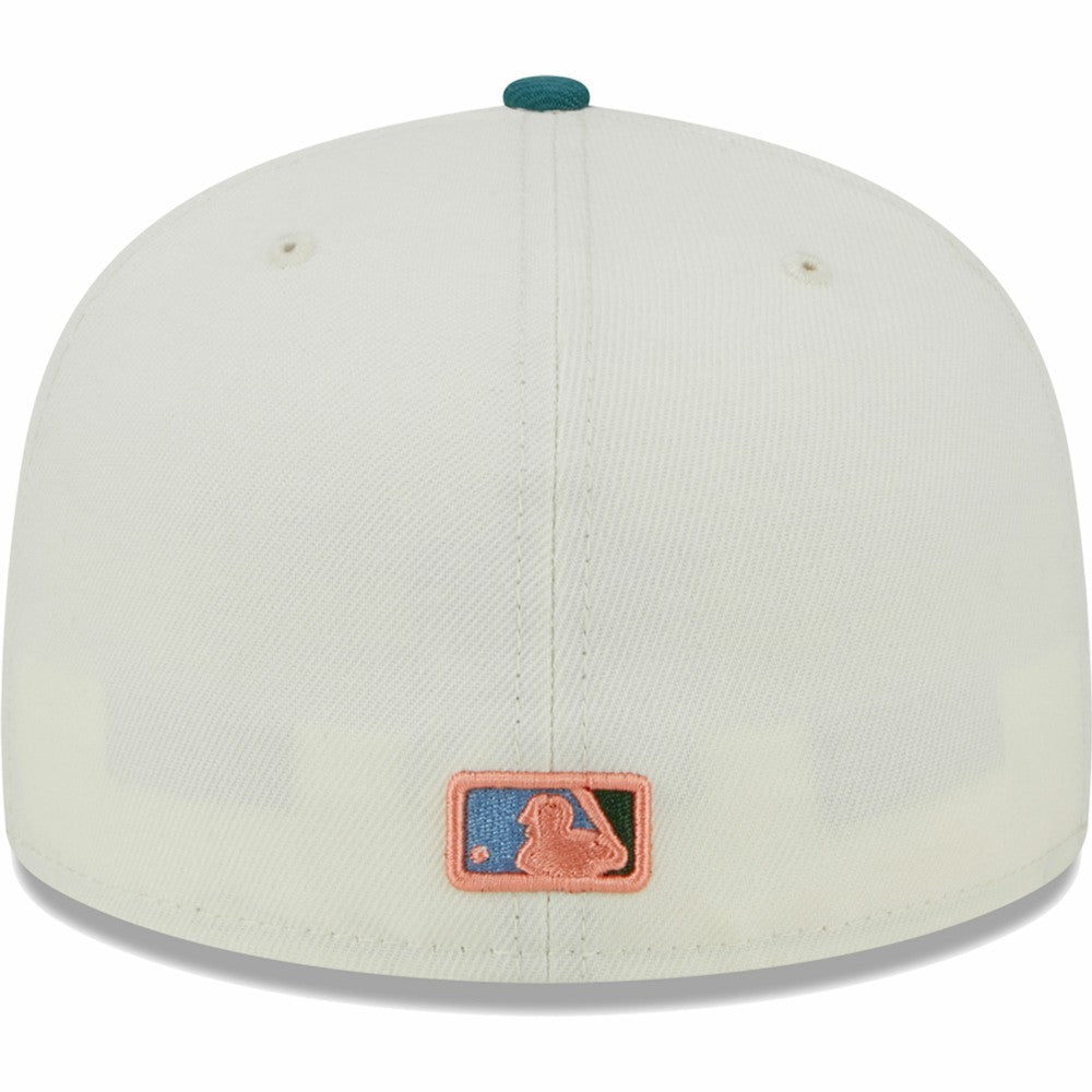 Los Angeles Dodgers Chrome 59FIFTY Fitted Hat Cream | New Era