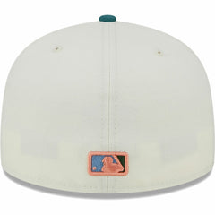 Los Angeles Dodgers Chrome 59FIFTY Fitted Hat Cream | New Era