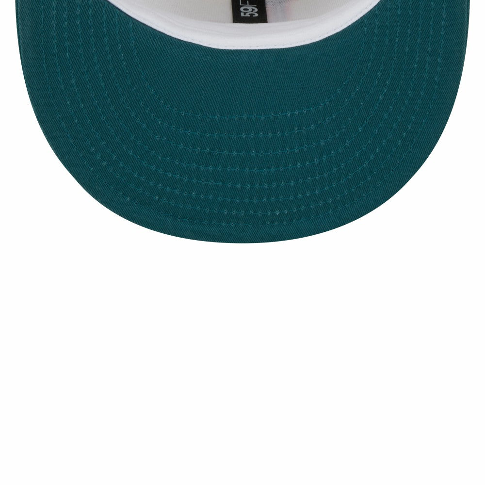 Los Angeles Dodgers Chrome 59FIFTY Fitted Hat Cream | New Era