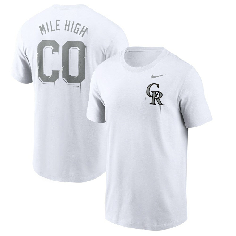Colorado Rockies Mile High Hometown T-Shirt White | Nike