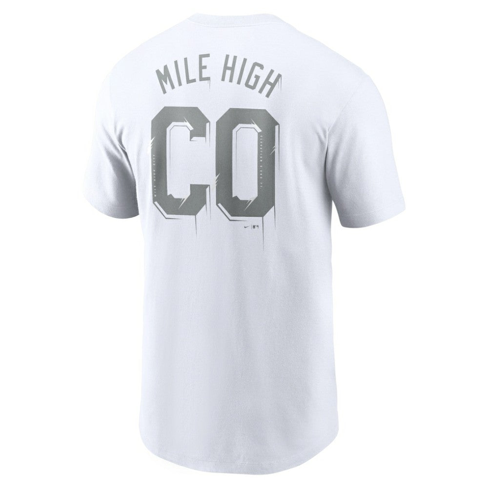 Colorado Rockies Mile High Hometown T-Shirt White | Nike