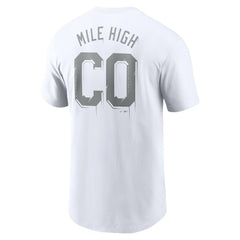 Colorado Rockies Mile High Hometown T-Shirt White | Nike