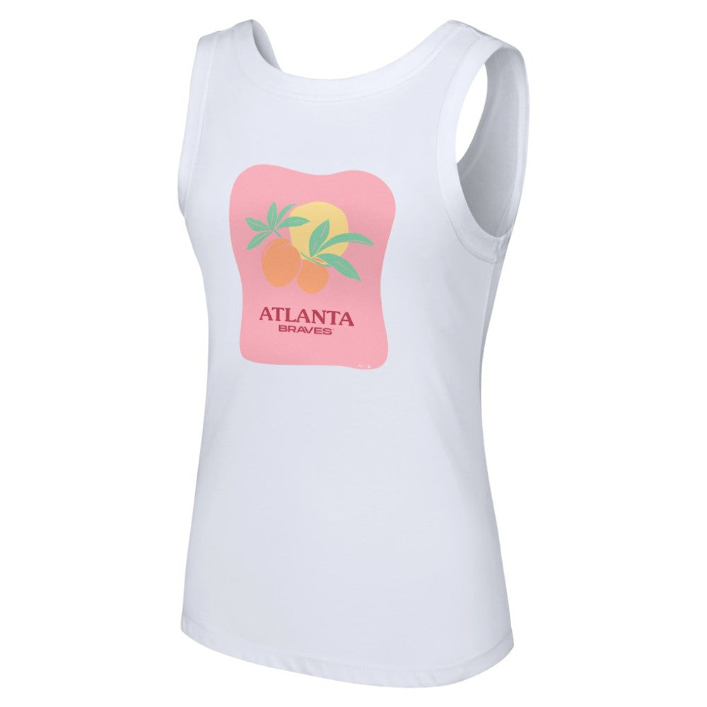 Atlanta Braves Lusso Style Women's Lindy Tank Top White