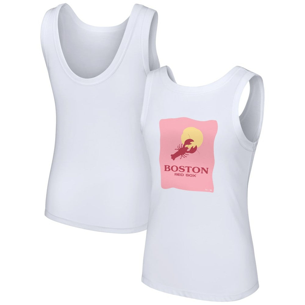 Boston Red Sox Lusso Style Women's Lindy Tank Top White