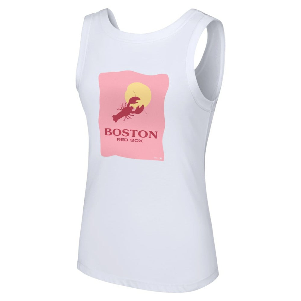 Boston Red Sox Lusso Style Women's Lindy Tank Top White