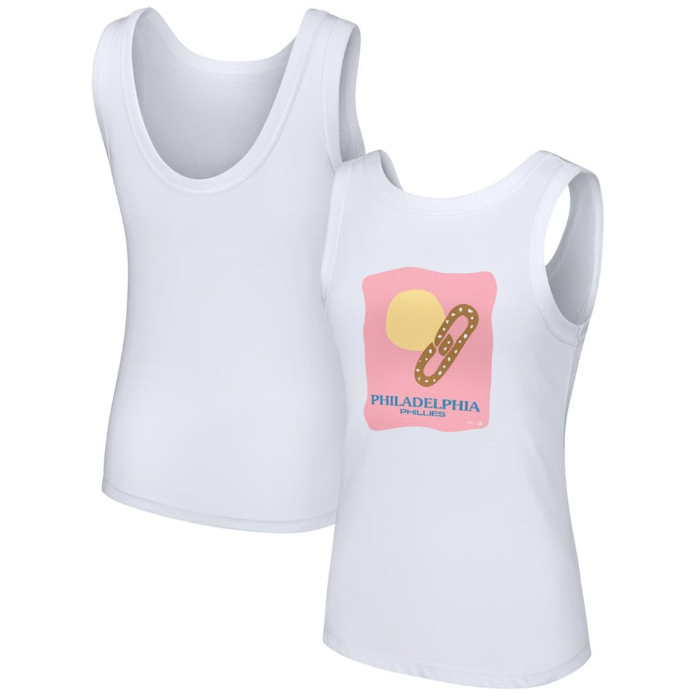 Philadelphia Phillies Lusso Style Women's Lindy Tank Top White