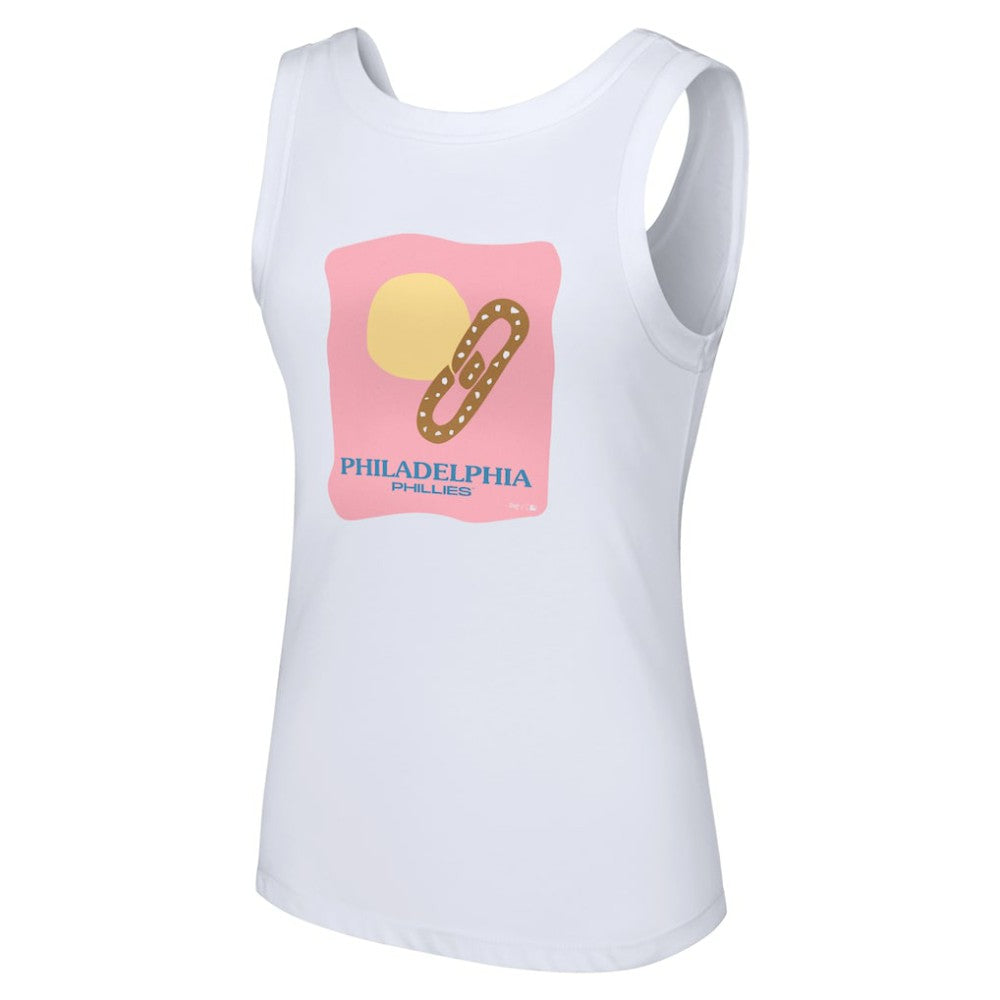 Philadelphia Phillies Lusso Style Women's Lindy Tank Top White