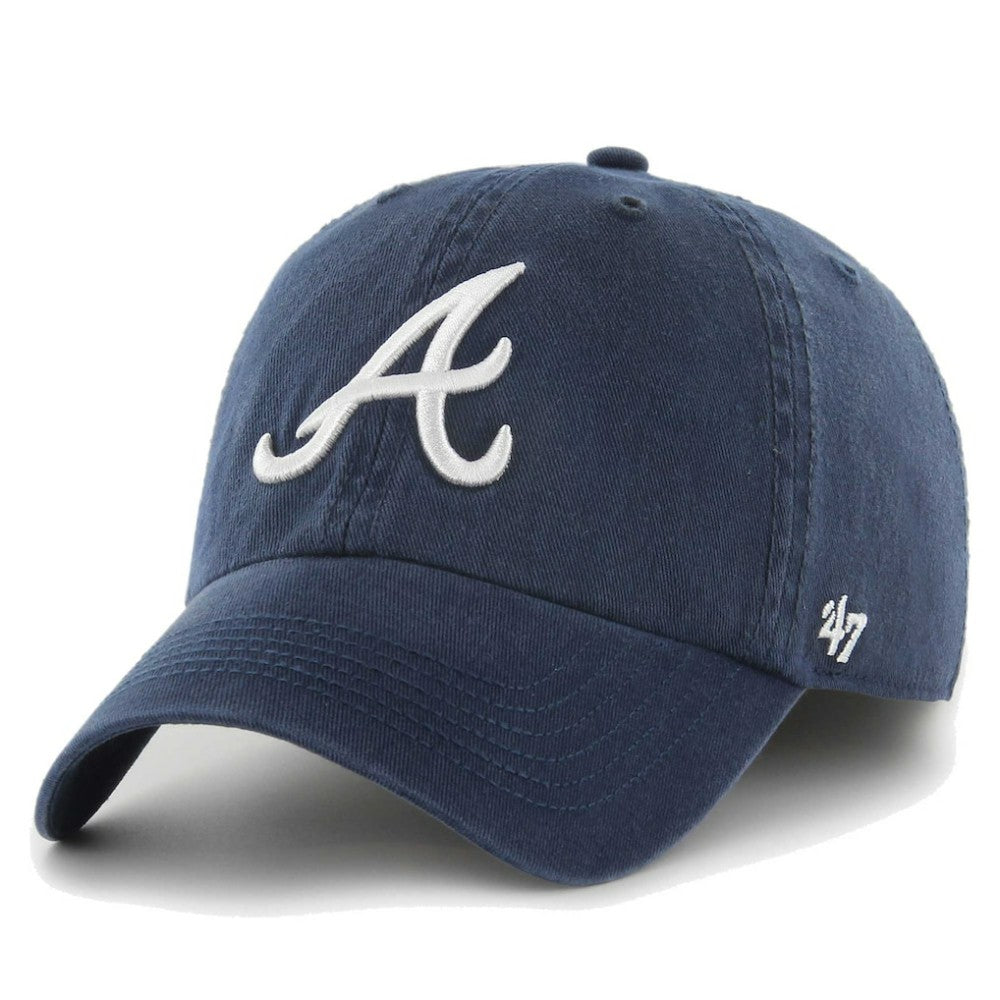 Atlanta Braves Franchise Logo Fitted Hat Navy | 47 brand