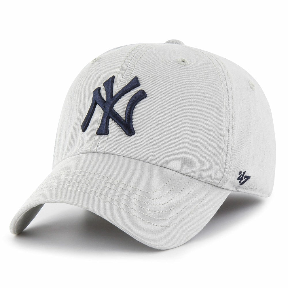 New York Yankees Franchise Logo Fitted Hat Gray | 47 brand