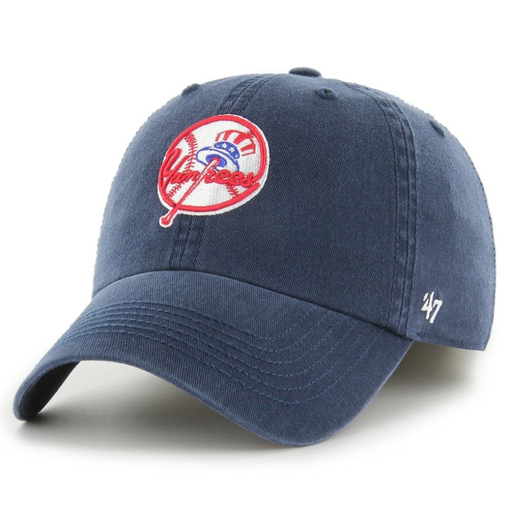 New York Yankees Franchise Logo Fitted Hat Navy | 47 brand