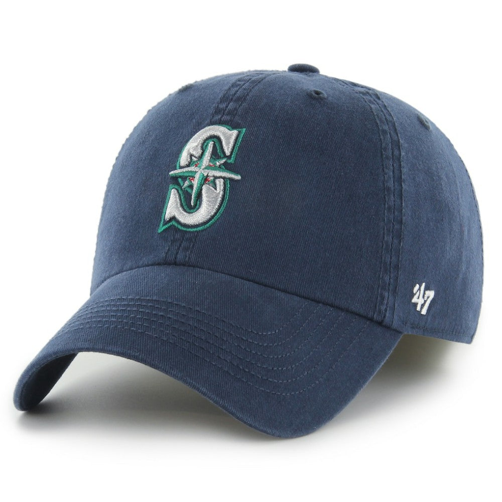 Seattle Mariners Franchise Logo Fitted Hat Navy | 47 brand