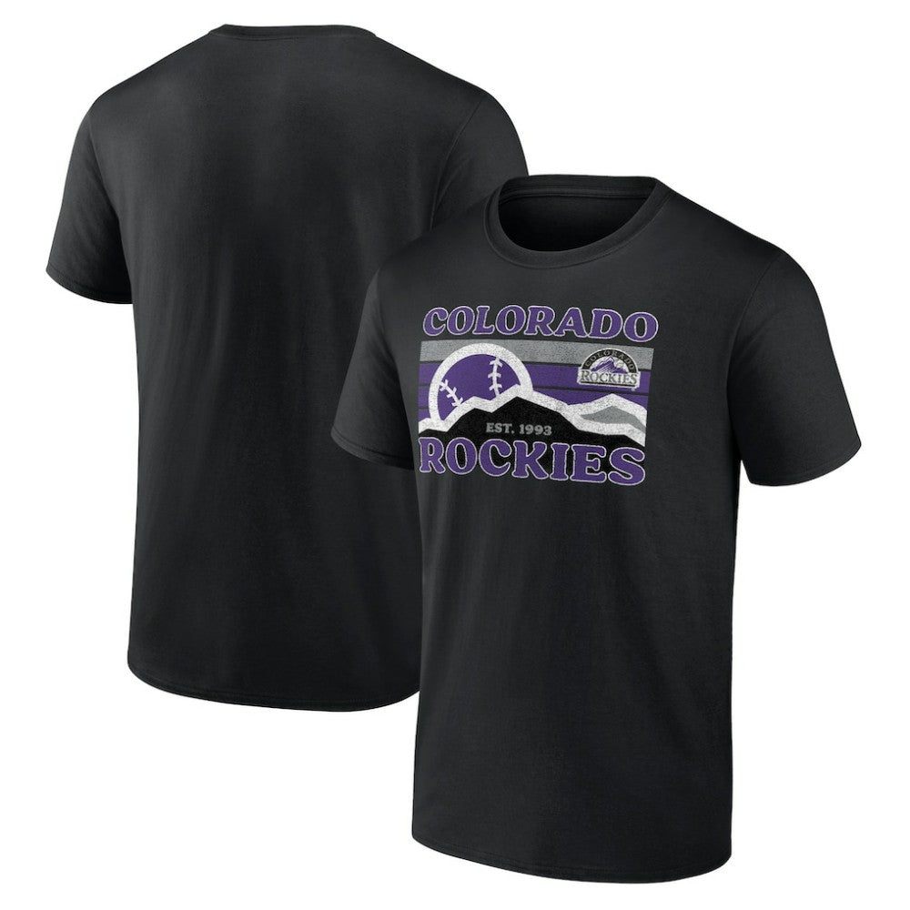 Colorado Rockies Hometown Mountain Scene T-Shirt Black