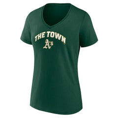 Athletics Women's Hometown Hella Good V-Neck T-Shirt Green