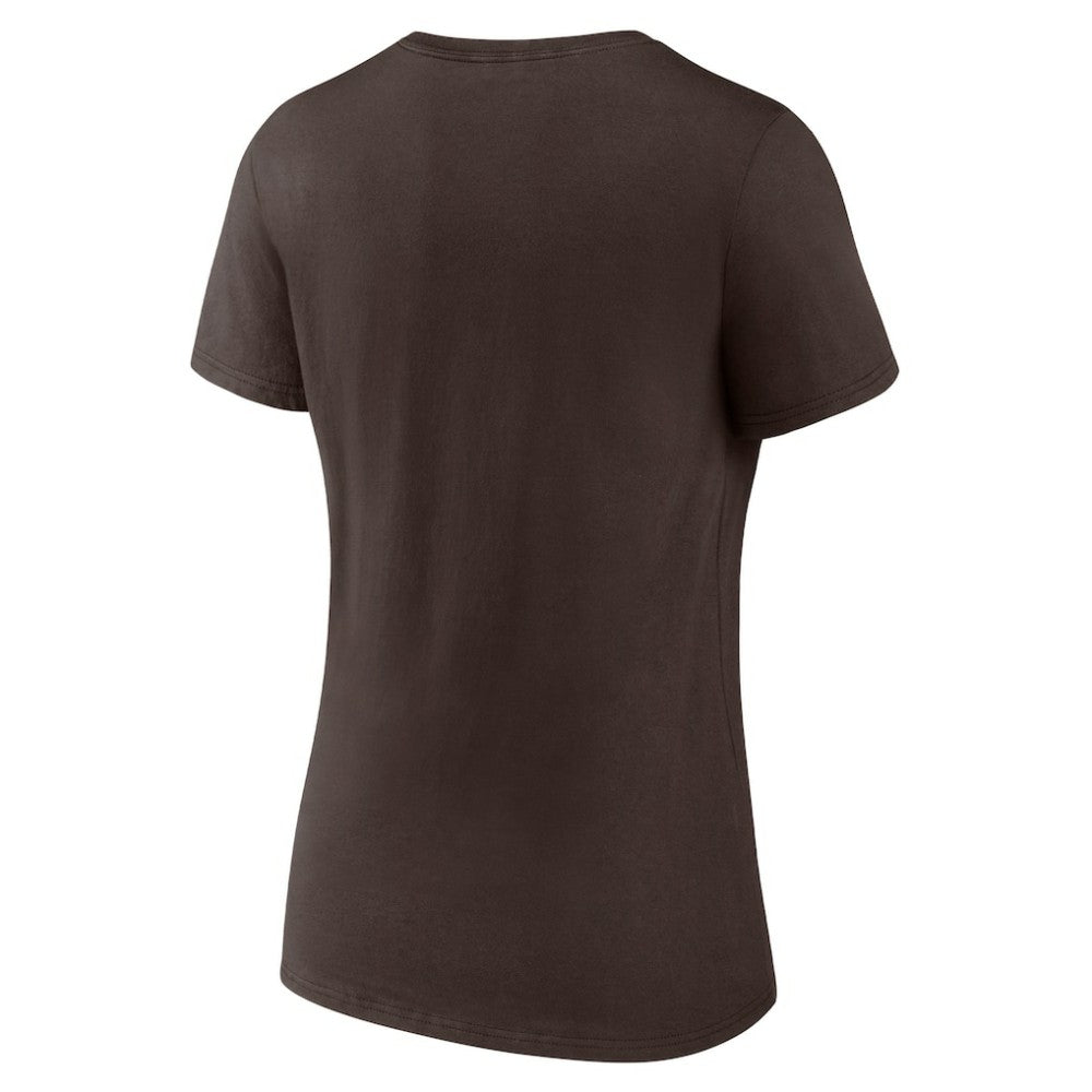 San Diego Padres Women's Hometown 619 Beisbol V-Neck T-Shirt Brown