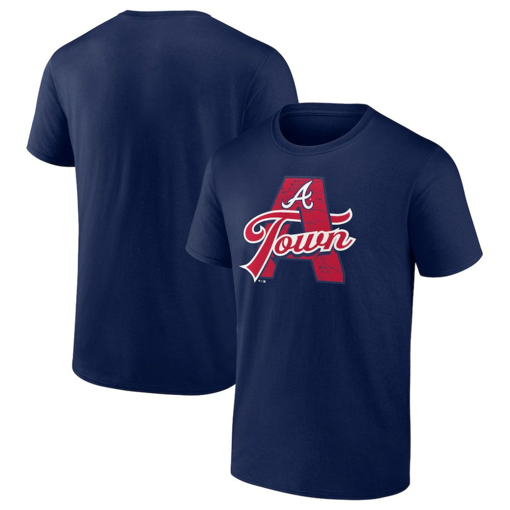 Atlanta Braves Hometown A Town Map T-Shirt Navy