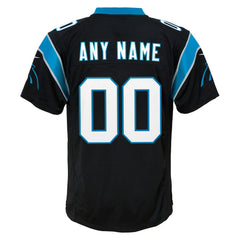 Carolina Panthers Youth Custom Game Jersey - Black