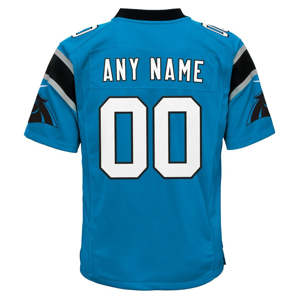 Carolina Panthers Youth Alternate Custom Game Jersey - Blue
