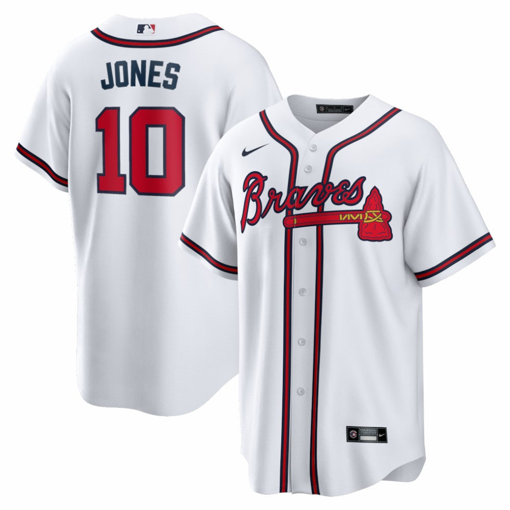Chipper Jones Atlanta Braves Home Retired Player Replica Jersey White | Nike