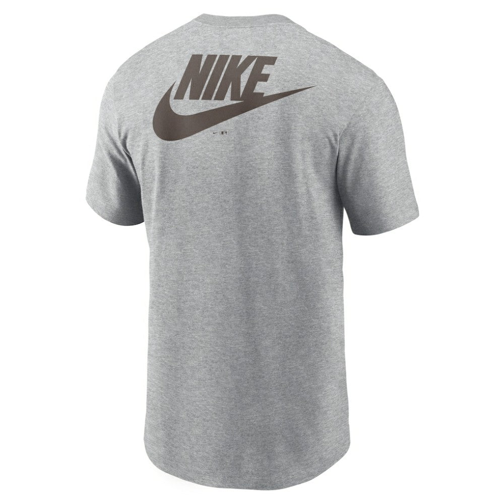 San Diego Padres Cooperstown Collection Large Logo 2-Hit T-Shirt Heather Gray | Nike