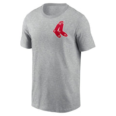 Boston Red Sox Cooperstown Collection Large Logo 2-Hit T-Shirt Heather Gray | Nike