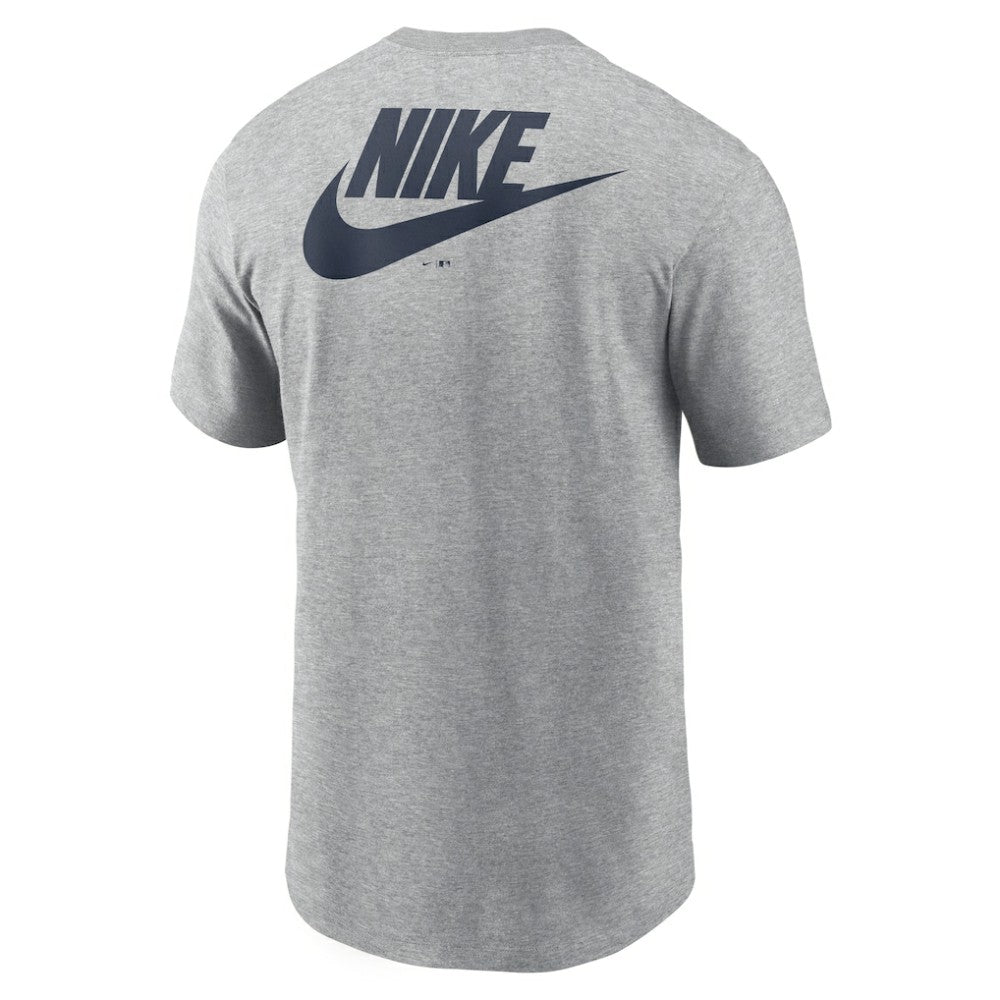 Boston Red Sox Cooperstown Collection Large Logo 2-Hit T-Shirt Heather Gray | Nike