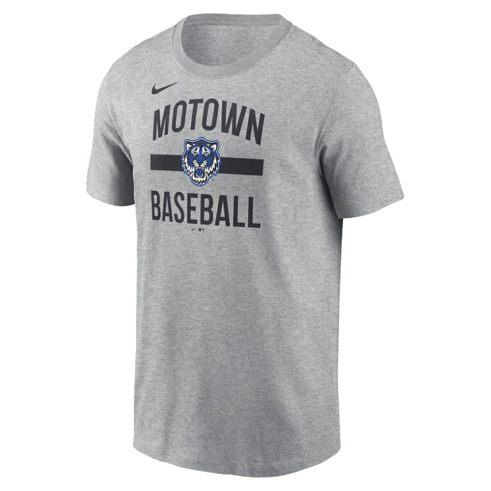 Detroit Tigers City Connect Arched Team Phrase T-Shirt Heather Gray | Nike